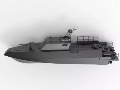 High speed Combat Boat 3D model