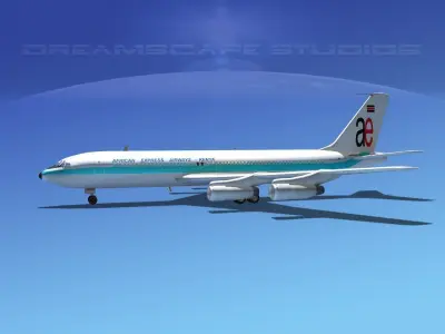 Boeing 707 African Express 3D model