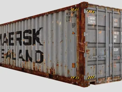 Cargo Shipping Container 3D model 03 Low-poly 3D model