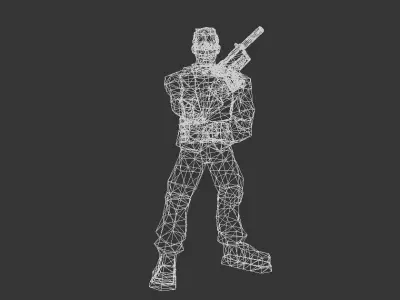 Frag Shooter Characters Low-poly 3D model