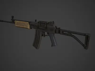Galil AR Low Poly Low-poly 3D model