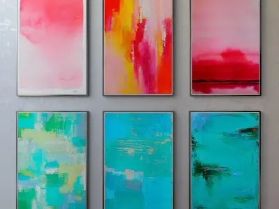 Collection of paintings abstract art part 3 3D model