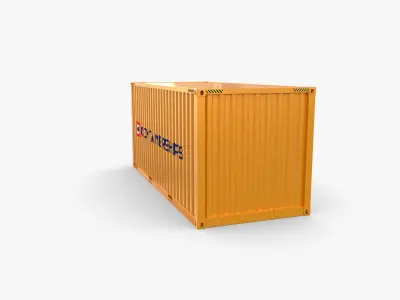 20ft Shipping Container Containerships 3D model