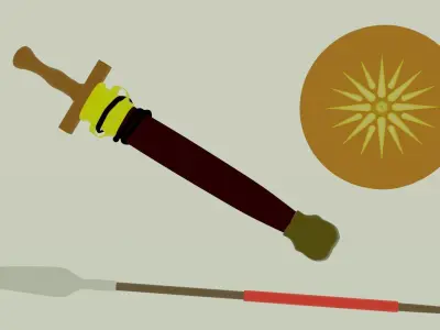 Low poly acient greek pack Free low-poly 3D model