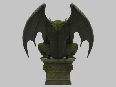 Gargoyle Sentinel Low-poly 3D model
