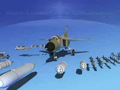 Mig 23 Flogger B V08 Russia 3D model