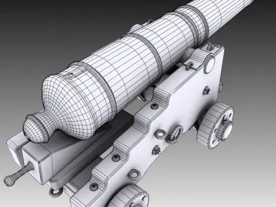 24 Pounder Naval Cannon 3D model