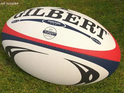 Rugby Balls Collection 3 3D model