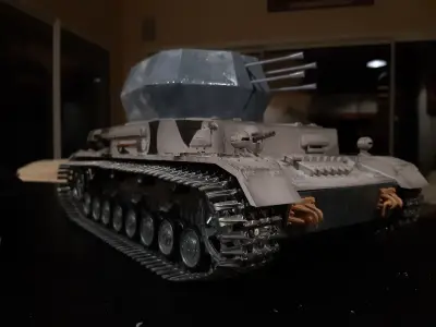 Flak Panzer IV Turret for Henglong or Taigen Scale 1 16 3D print model