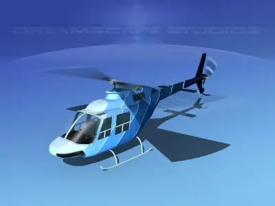 Bell 206 JetRanger V07 3D model