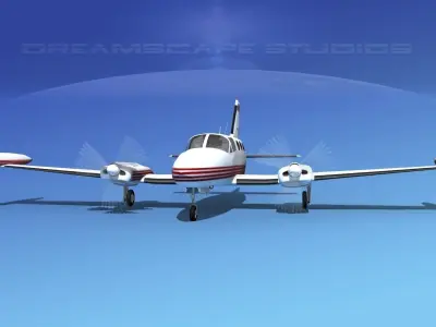 Cessna 414 Chancellor V10 3D model