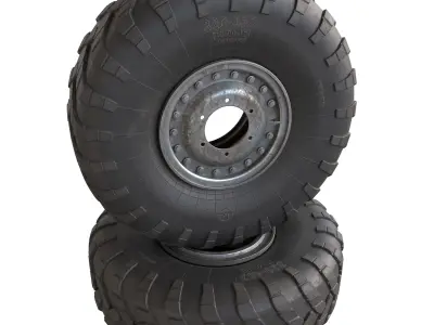 Zil-157 Wheel Low-poly 3D model