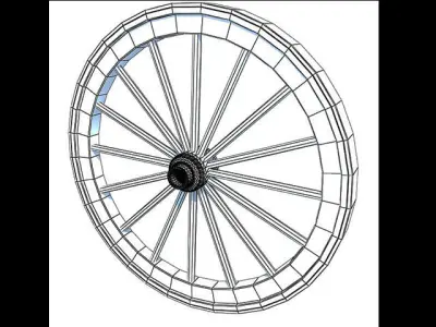 Classic Carriage Wheel 3D model