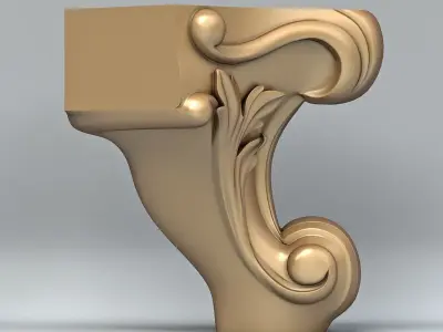 Furniture leg 007 Free 3D model