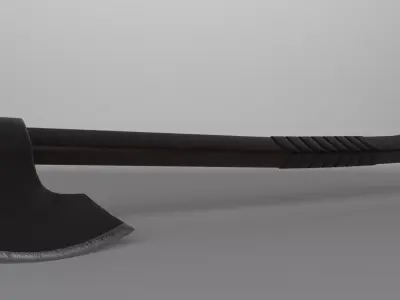 Batlle axe weapon low-poly 3D model  Low-poly 3D model
