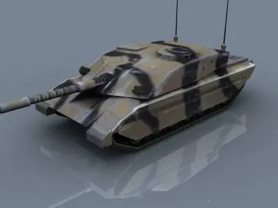 Challenger2 Tank Low-poly 3D model