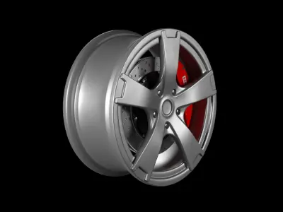 Car Alloy Wheel and Rim R17 Hankook 3D model