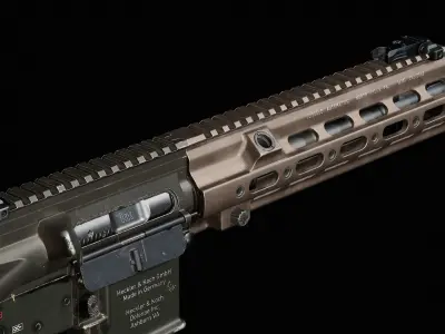 HK416 SMR Low-poly 3D model