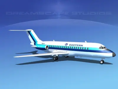 Douglas DC-9-15 Eastern 3D model
