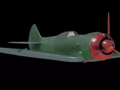 Airplane from World War II Lavochkin 5 3D model