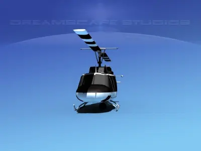 Bell 212 FBI 3D model