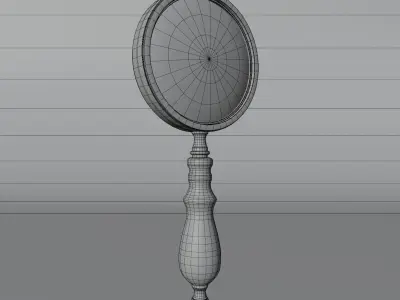 Vintage Magnifying Glass Low-poly 3D model
