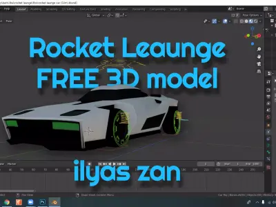 rocket league FREE 3D MODEL original Breakout Free low-poly 3D model