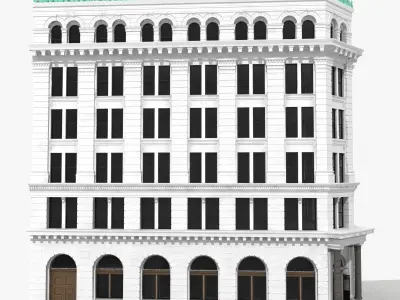 New York corner building 3D model