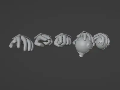 Clone Hands One-Twelfth Scale 3D print model purchase