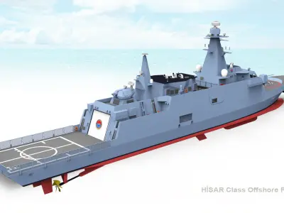 TCG HISAR Class Offshore Patrol Ship 3D model