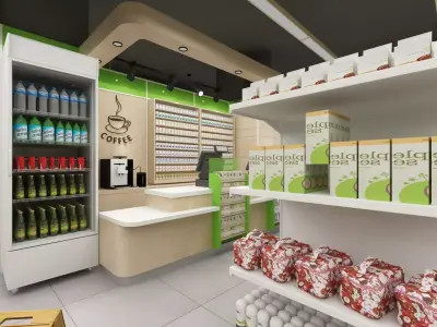 Grocery Store Design 3D model