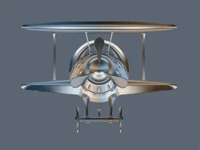 Cartoon plane 3D model