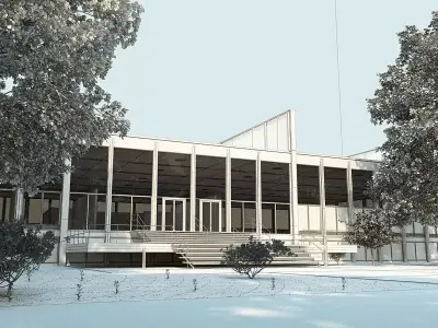 Photorealistic Office Building Scene 3D model