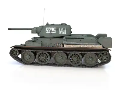 T-34-76 UZTM- Model 1942 - Soviet tank - 5325 3D model