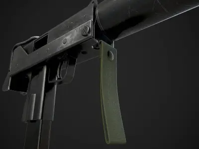 MAC-10 SMG Low-poly 3D model