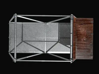 Airdrop Vehicle Cage Low-poly 3D model