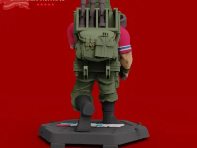  GI JOE Characters Bazooka GI JOE full-figure pose 02 3D print model
