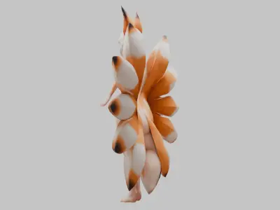 Sexy Busty Kitsune Low-poly 3D model