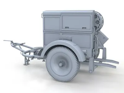 Generator 85V 8KW with Sh Ah 51 Trailer 3D model