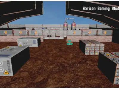 FPS Environment Low-poly 3D model