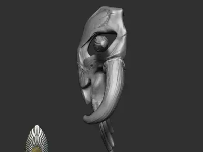 Mythosaur Hair Clip 3d Digital File Download 3D print model