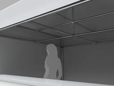 Commercial Tent 3x3 Meters 3D model