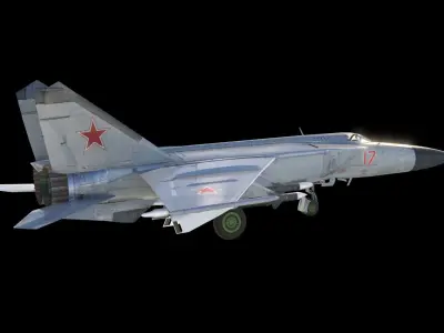 MiG-25P russian fighter jet 3D model