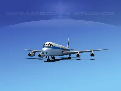Douglas DC-8-63 Pan American 3D model