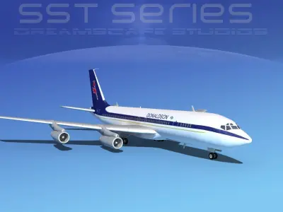 Boeing 707-320 SS Donaldson Intl 3D model