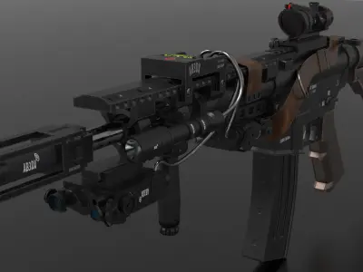 m4 military Fps - Tps Low-poly 3D model