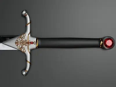 The Red Gem Sword 3D model