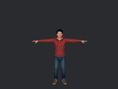 jet li Hyper Realistic Full Body Fully Rigged 3D Character 3D model