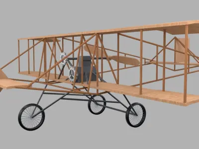 Old Plane Free low-poly 3D model