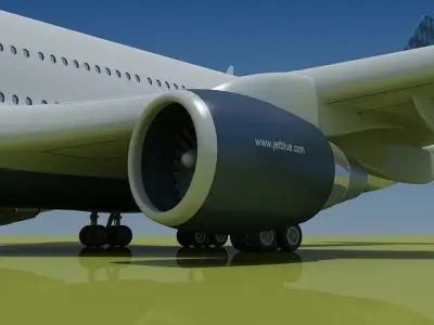 JetBlue Airlines Airbus A380 3D model